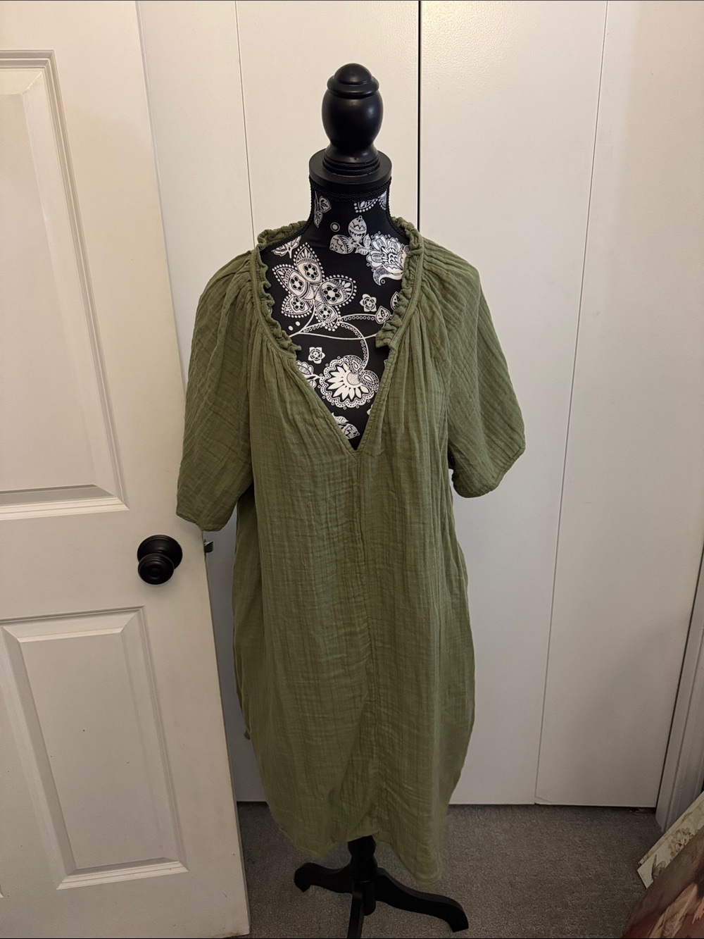 Old Navy Olive Green Midi Dress